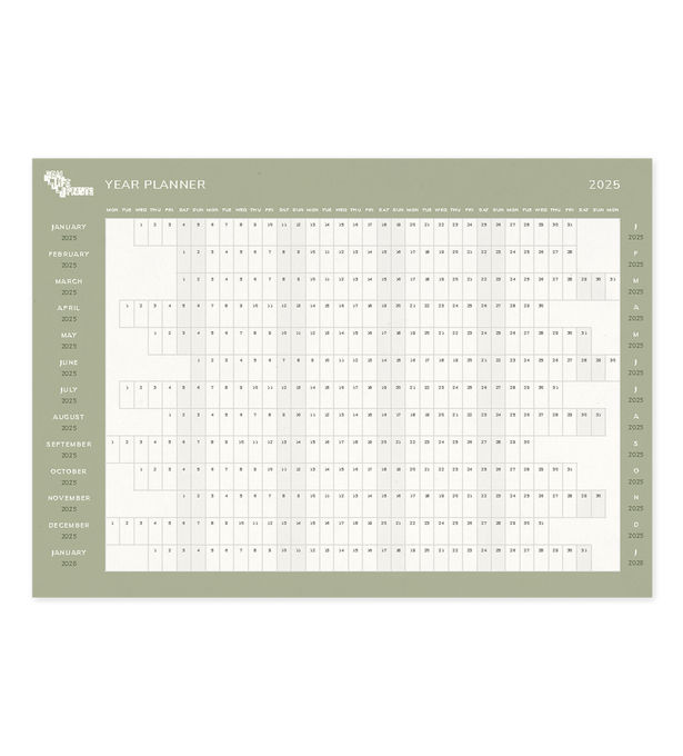 2025 Annual Wall Planner